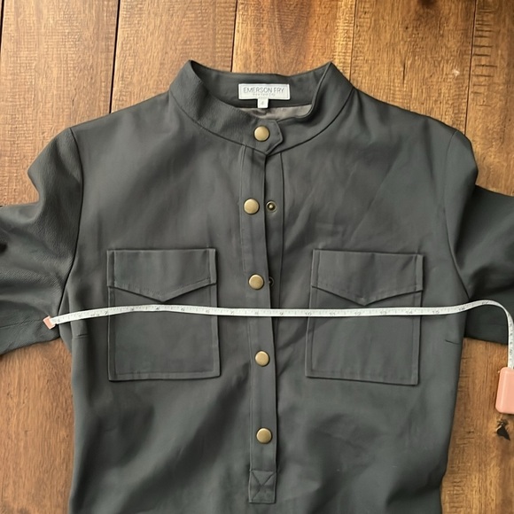 EMERSON FRY Gray Mock Neck Mini Dress Size 4 - Picture 8 of 10